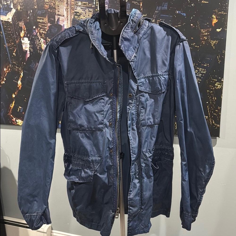Men's Lightweight Hooded Field Jacket - Blue